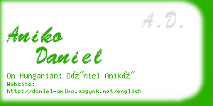 aniko daniel business card